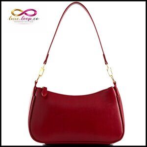 Vegan Leather Crescent Hobo Bag Crossbody Shoulder Purse Women Handbag‎